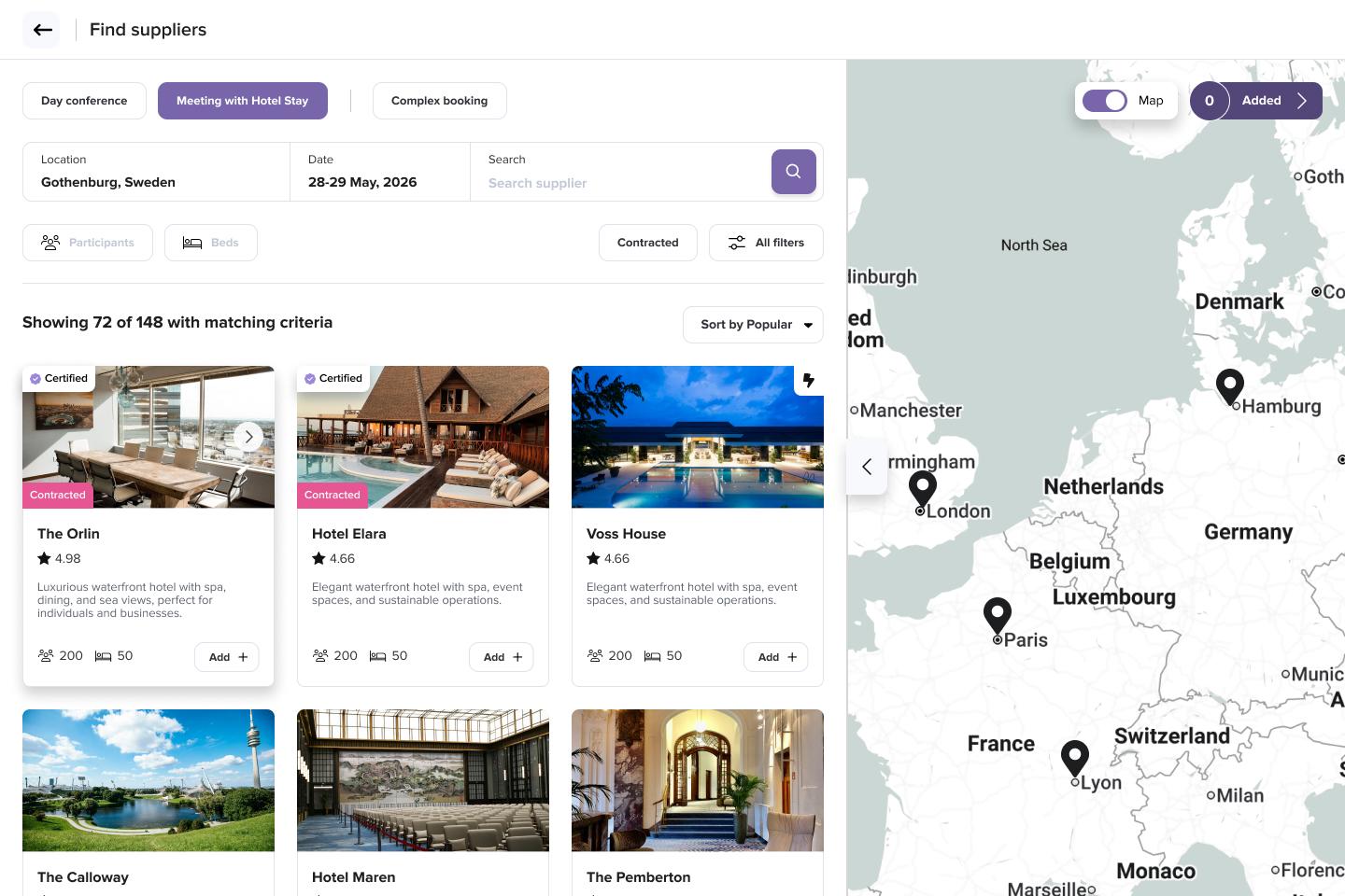 Event Logic platform — find and compare suppliers across Europe