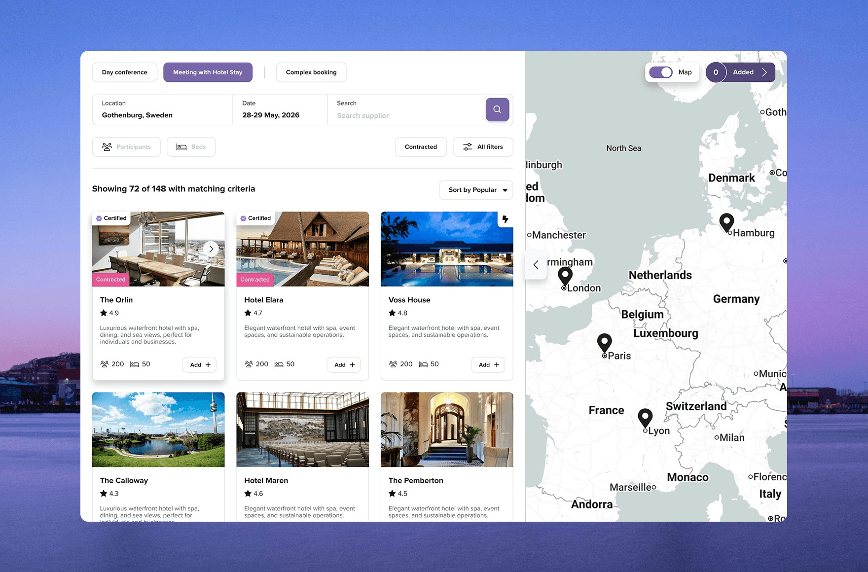 Event Logic platform — Find suppliers