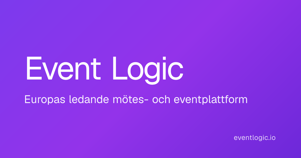 Event Logic - Komplett plattform för möten & konferenser